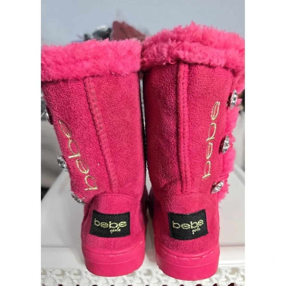 Bebe Womans Boot New Size‎ 7 Pink Fancy Buttons